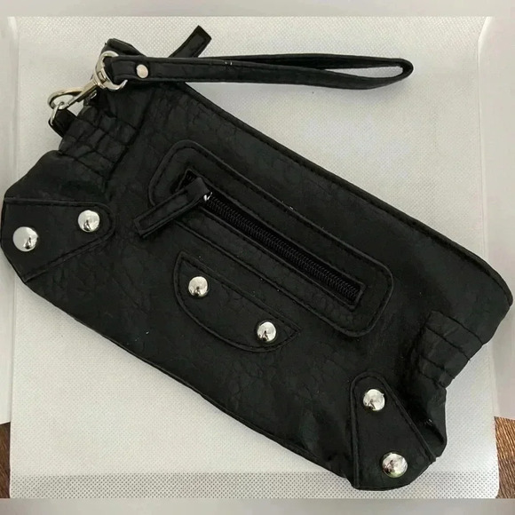 Chateau | studded faux leather wristlet - Picture 1 of 16